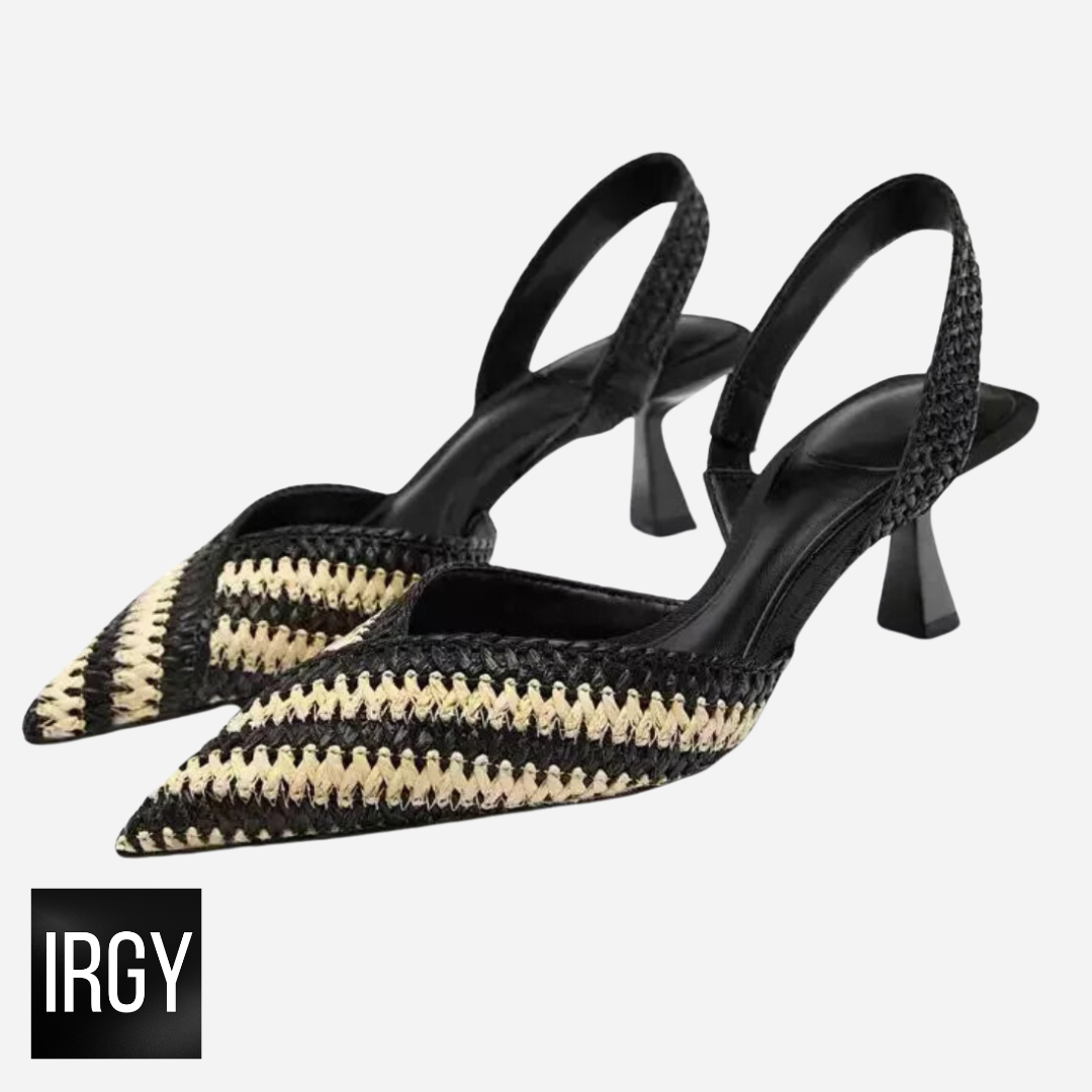 Stripes Gevlochten Slingback Pumps